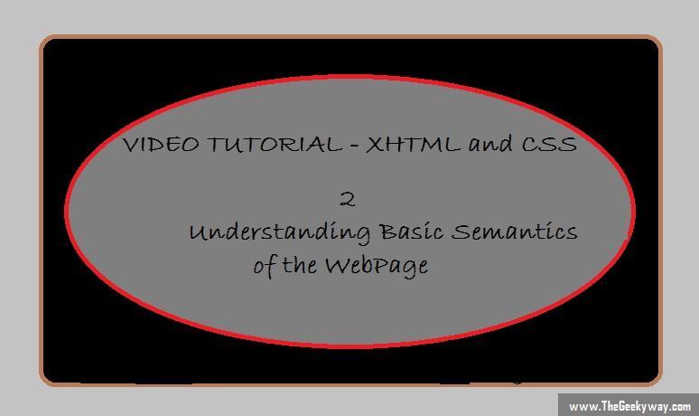 Free video tutorial - understanding basic semantics of the webpage
