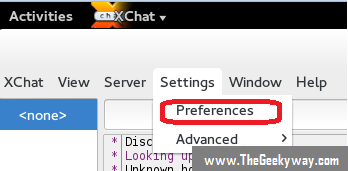Select Settings -> Preferences from xchat